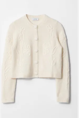 & OTHER STORIES Floral-Appliqu?? Knit Cardigan