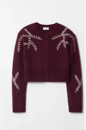 & OTHER STORIES Embroidered Mohair-Blend Cardigan
