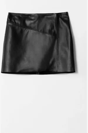 & OTHER STORIES Raw-Edge Leather Mini Skirt