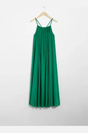 & OTHER STORIES Pleated Halterneck Maxi Dress