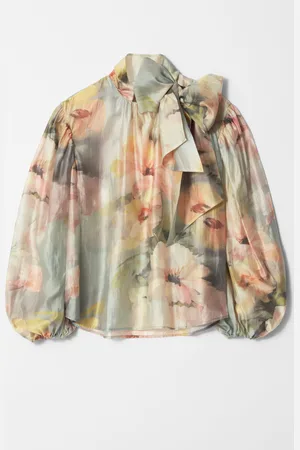 & OTHER STORIES Puff-Sleeve Bow-Detail Blouse