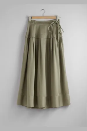 & OTHER STORIES Tie-Waist Midi Skirt