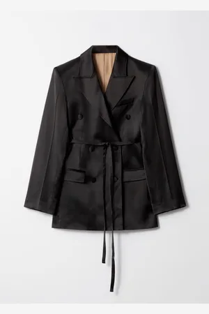 & OTHER STORIES Shiny Belted Wool-Blend Blazer