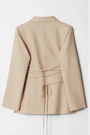& OTHER STORIES Single-Breasted Lace-Up Blazer