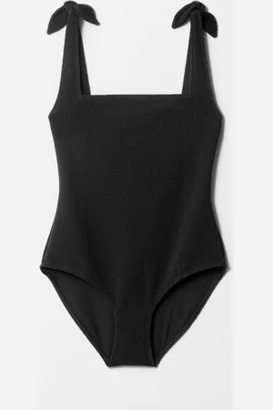 & OTHER STORIES Textured Bow Tie Swimsuit