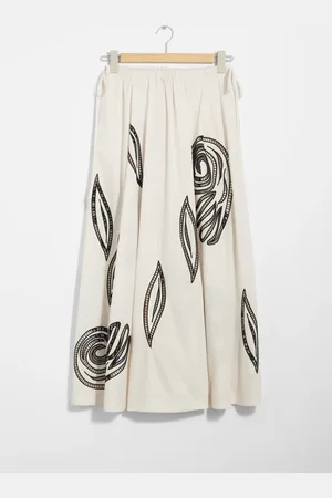 & OTHER STORIES Embroidered Midi Skirt