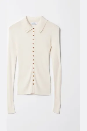 & OTHER STORIES Ribbed Button-Detail Top