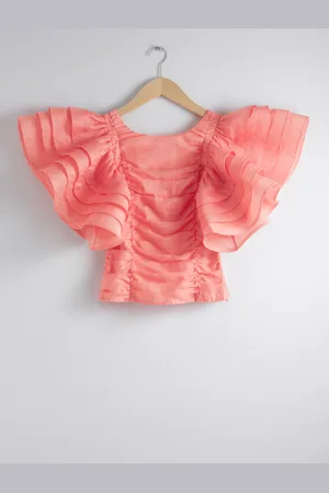 & OTHER STORIES Fitted Ruffle-Sleeve Blouse