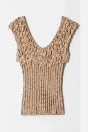 & OTHER STORIES Fringed Rib-Knit Top