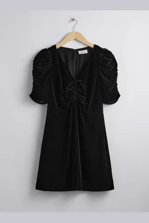 & OTHER STORIES Ruched Velvet Mini Dress