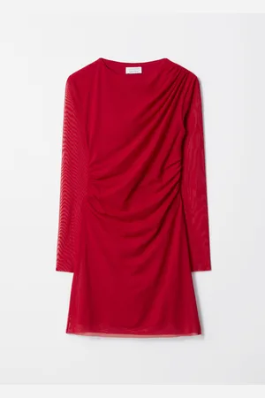 & OTHER STORIES Long-Sleeve Draped Mini Dress