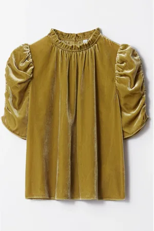 & OTHER STORIES Puff Sleeve Velvet Top