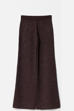 & OTHER STORIES Glitter Knitted Flared Trousers