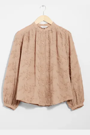 & OTHER STORIES Voluminous Floral-Appliqu?? Blouse