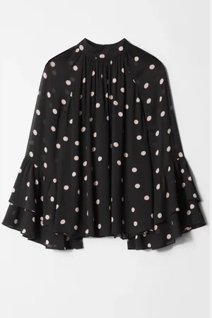 & OTHER STORIES Flounced Stand-Collar Blouse