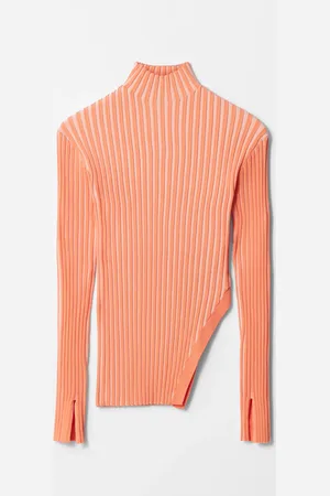 & OTHER STORIES Asymmetric Rib-Knit Top