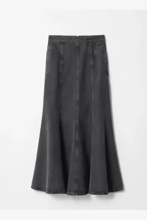 & OTHER STORIES Pleated Denim Maxi Skirt