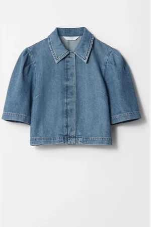 & OTHER STORIES Puff-Sleeve Denim Blouse