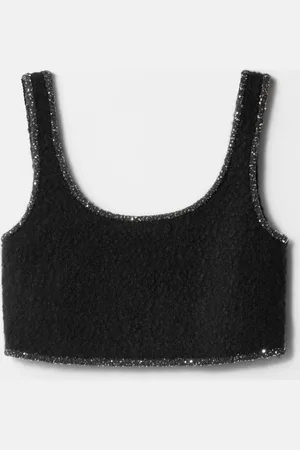 & OTHER STORIES Sequin-Trimmed Boucl?? Bralette Top