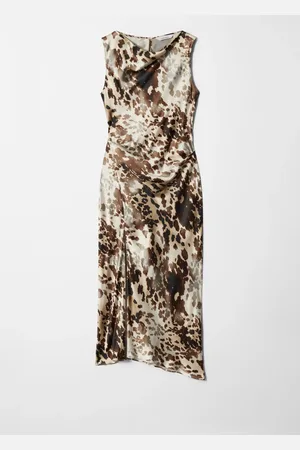 & OTHER STORIES Draped Satin Midi Dress