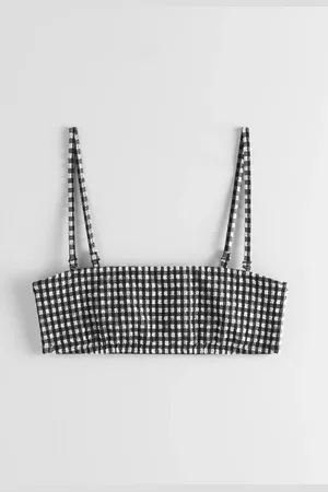 & OTHER STORIES Seersucker Bandeau Bikini Top