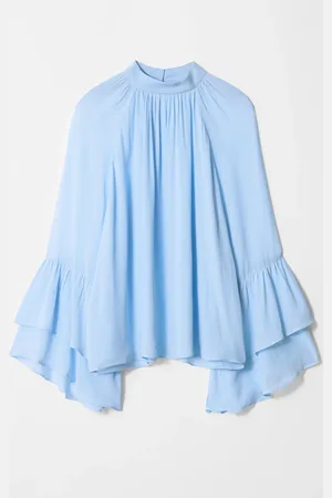 & OTHER STORIES Flounced Stand-Collar Blouse