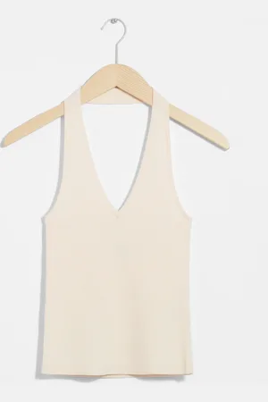 & OTHER STORIES Ribbed Halterneck Top