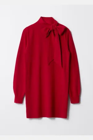 & OTHER STORIES Bow-Detailed Merino Mini Dress