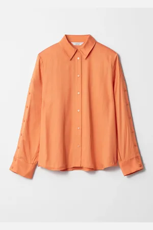 & OTHER STORIES Satin Buttoned-Sleeve Shirt