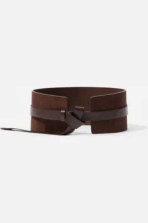 & OTHER STORIES Leather-Trimmed Suede Waist Belt