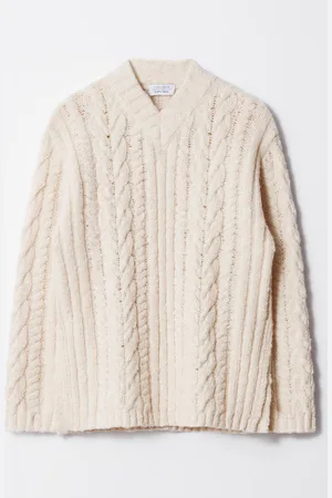 & OTHER STORIES Cable-Knit V-Neck Jumper
