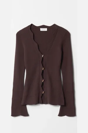 & OTHER STORIES Scalloped Merino-Blend Cardigan