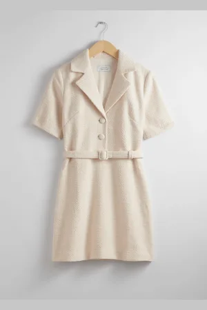 & OTHER STORIES Belted Tweed Mini Dress