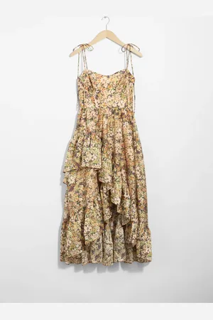 & OTHER STORIES Strappy Ruffled Midi Dress