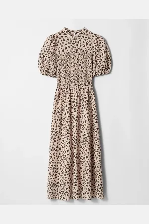 & OTHER STORIES Smocked Puff-Sleeve Midi Dress