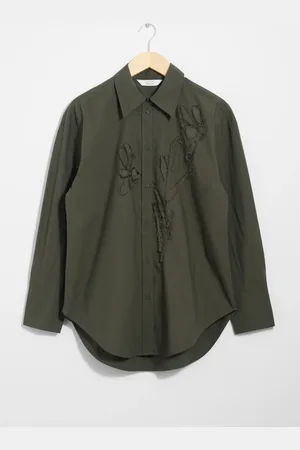& OTHER STORIES Floral-Embroidery Shirt
