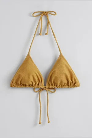& OTHER STORIES Glitter Triangle Bikini Top