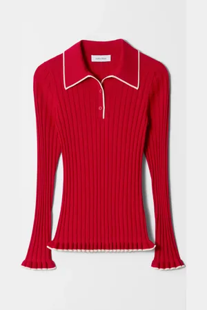 & OTHER STORIES Rib-Knit Polo Shirt