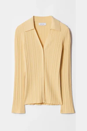 & OTHER STORIES Collared Rib-Knit Cardigan