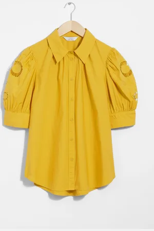 & OTHER STORIES Embroidered Puff-Sleeve Blouse