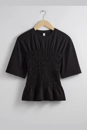 & OTHER STORIES Smocked Crewneck Top