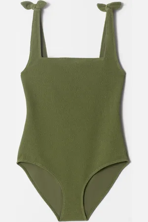 & OTHER STORIES Textured Bow Tie Swimsuit
