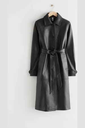 & OTHER STORIES Belted Leather Coat