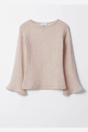 & OTHER STORIES Fluted-Trim Ribbed-Knit Top