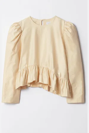 & OTHER STORIES Asymmetric Ruffle-Peplum Blouse