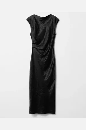 & OTHER STORIES Satin Boat-Neck Midi Dress