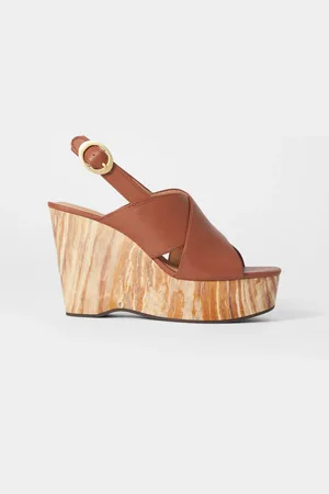 & OTHER STORIES Leather Platform Wedge Sandals
