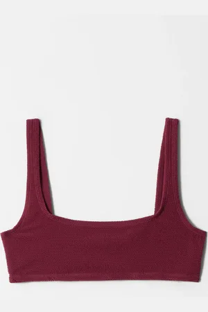 & OTHER STORIES Textured Square-Neck Bikini Top