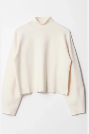 & OTHER STORIES Mock-Neck Double-Knit Jumper