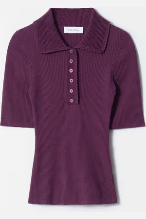 & OTHER STORIES Scalloped Rib-Knit Top
